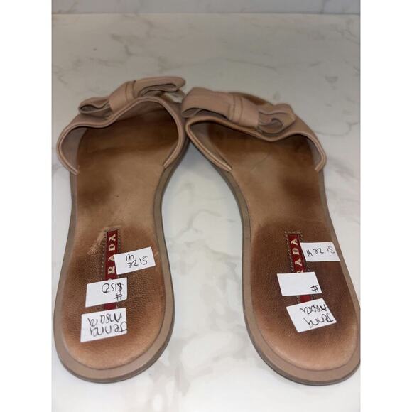 Prada Bow Leather Slides - Fair Condition - Picture 3 of 5